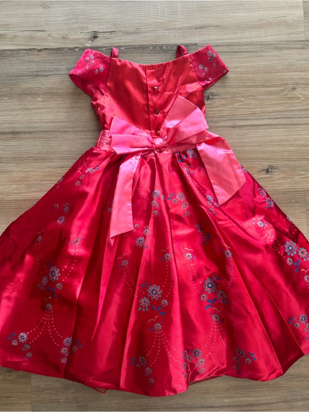 Disney Store Castle Collection Elena of Avalor Red Satin Dress Size Age 4 - Picture 5 of 7